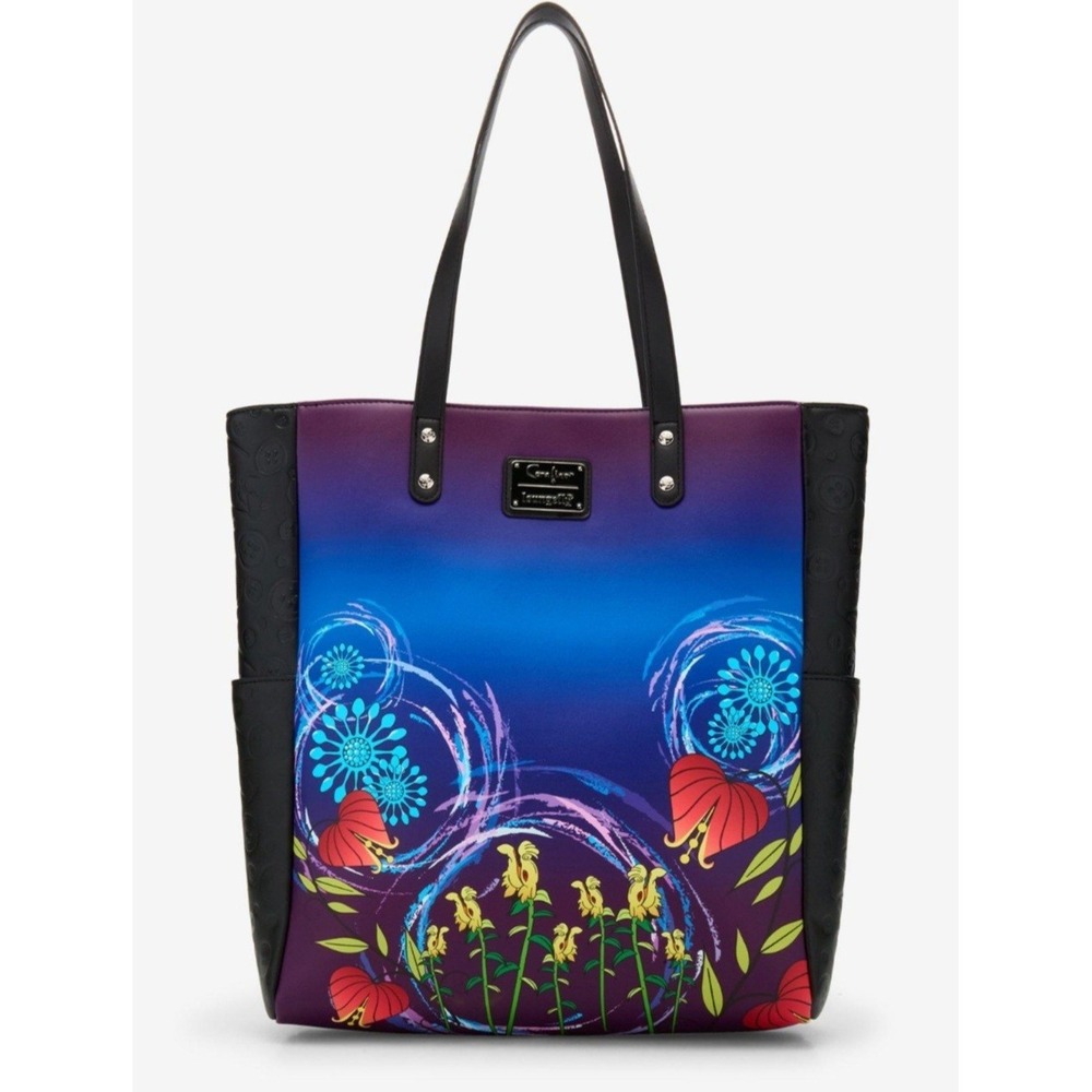 NEW Loungefly Coraline‎ Floral "Glow In The Dark" Tote Bag Purse - Picture 3 of 4